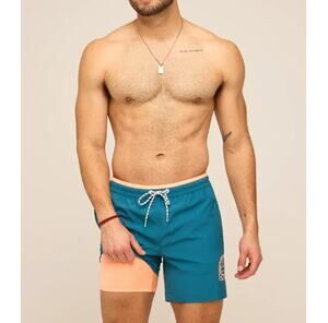 Chubbies The Rusty Cobalts 5.5" Lined Classic Swim Trunk Teal Size XXXL